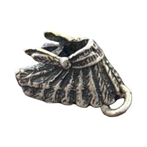 Vintage Sterling Silver Native American Headdress Charm Southwestern